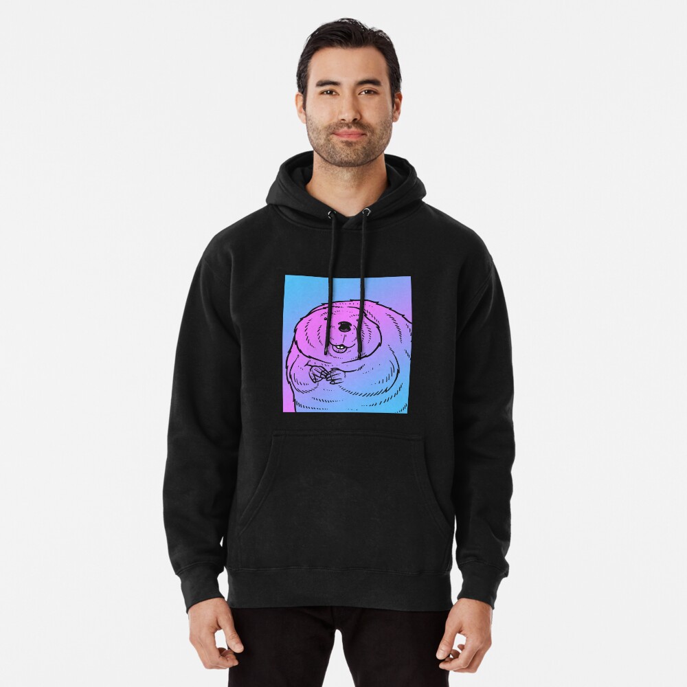 Vaporwave Muskrat Aesthetic Pastel Goth Rodent Pullover Hoodie