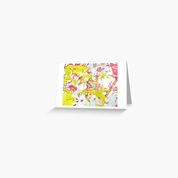 Flowers pink & anise Greeting Card