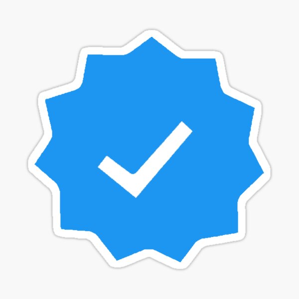 verified check mark - blue check Sticker