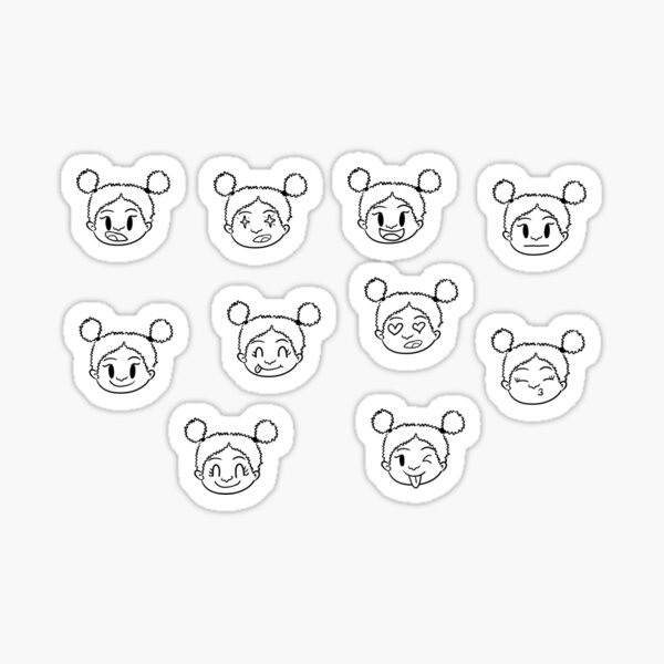 curly girl smaller Sticker