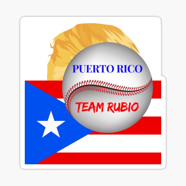 "Team Rubio Puerto Rico Baseball Classic Design" Sticker by Jesseika75