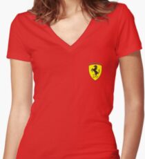 Ferrari Fitted V-Neck T-Shirt