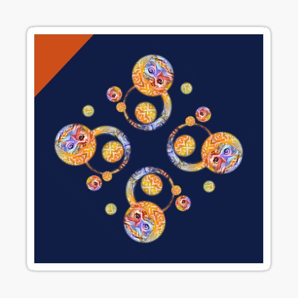 Owl circles Sticker