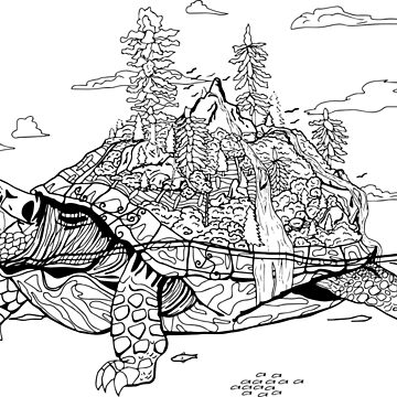 "Turtle Island" Art Board Print for Sale by CelePencil | Redbubble
