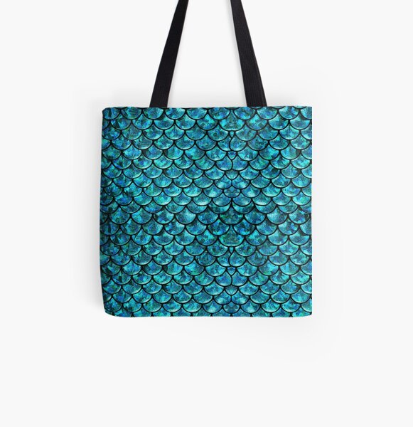 Mermaid Scales All Over Print Tote Bag