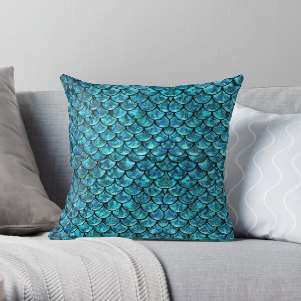 Mermaid Scales Throw Pillow