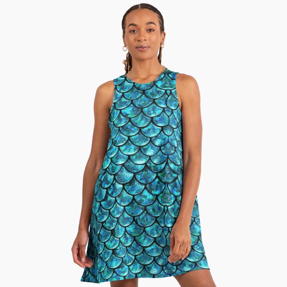Mermaid Scales " A-Line Dress for Sale by maryedenoa | Redbubble