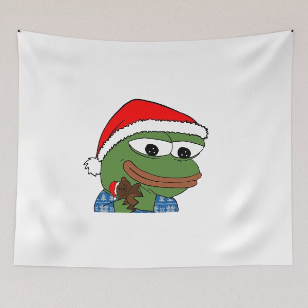 Item preview, christmas teddy bear pepe designed and sold by Claudia McQuilkin.