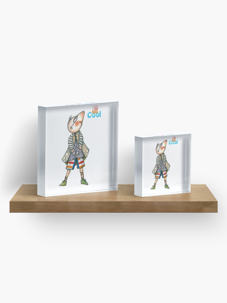 Alternate view of Fashion Digger - I am too Cool Acrylic Block