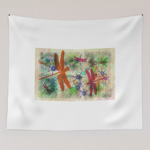 Item preview, Dragonfly on Flowers designed and sold by brickinthewall.