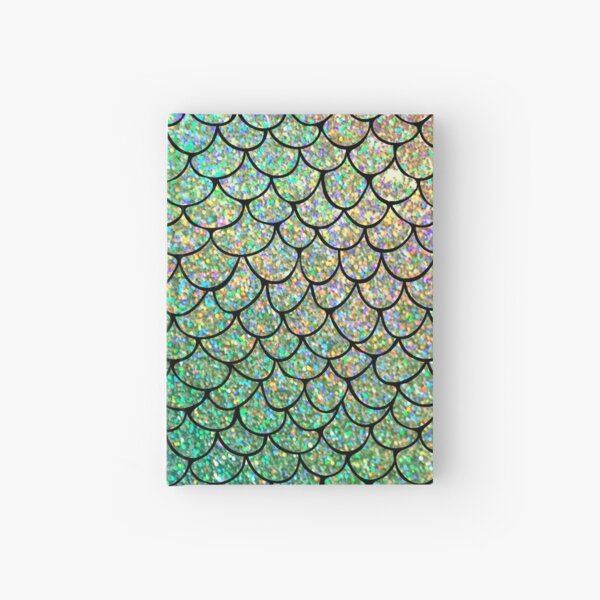 Colorful Glitter Mermaid Scales Hardcover Journal