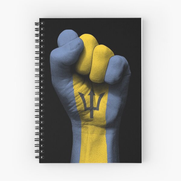 Item preview, Flag of Barbados on a Raised Clenched Fist  designed and sold by JeffBartels.