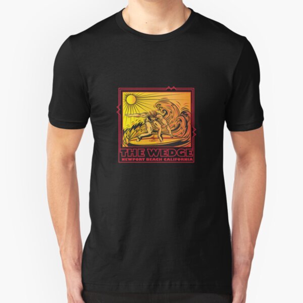 THE WEDGE NEWPORT BEACH CALIFORNIA Slim Fit T-Shirt