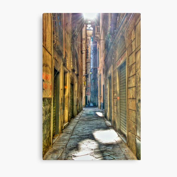 Alley of genoa Metal Print