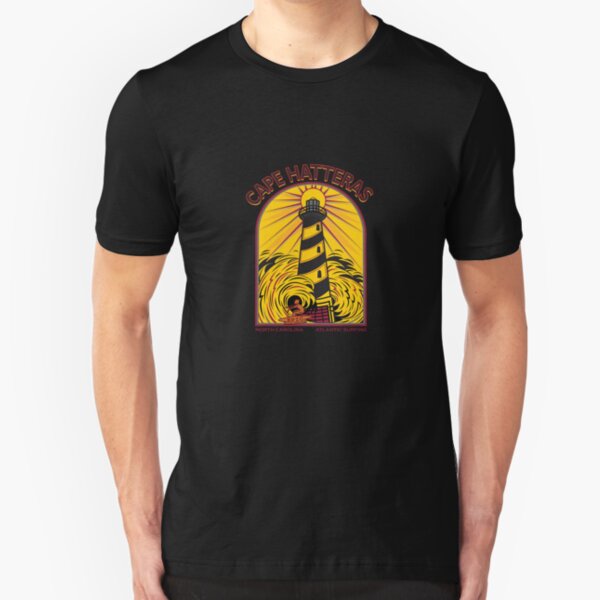 CAPE HATTERAS NORTH CAROLINA SURFING Slim Fit T-Shirt