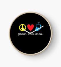 Peace Love Soda Clock