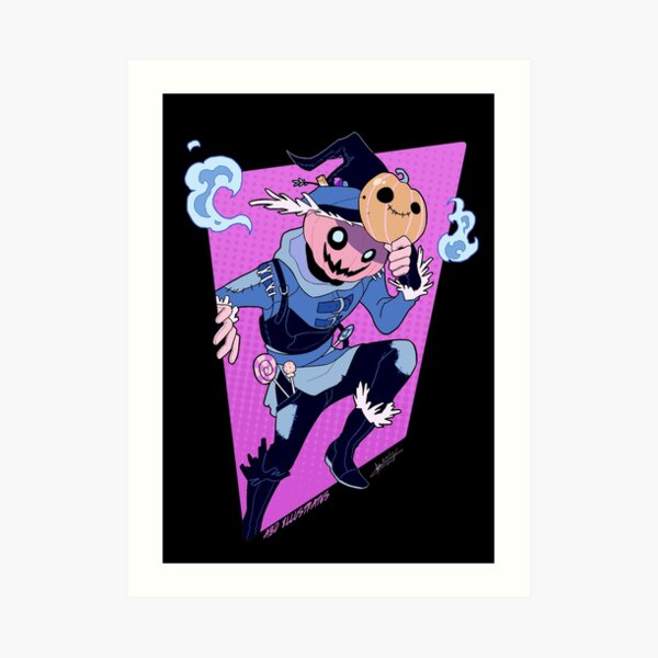 Scarecrow (Dark item BGs) Art Print