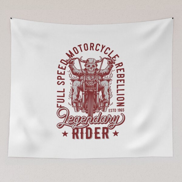 Item preview, Rock Skull Rockabilly Bikers Retro 1965 Vintage Rockers designed and sold by MemphisCenter.