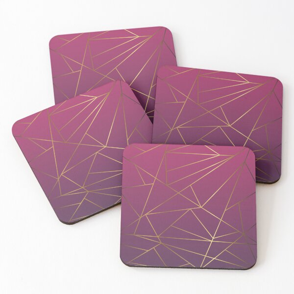 Item preview, Pink Ombre & Gold Geometric Design designed and sold by Ladyfyre.