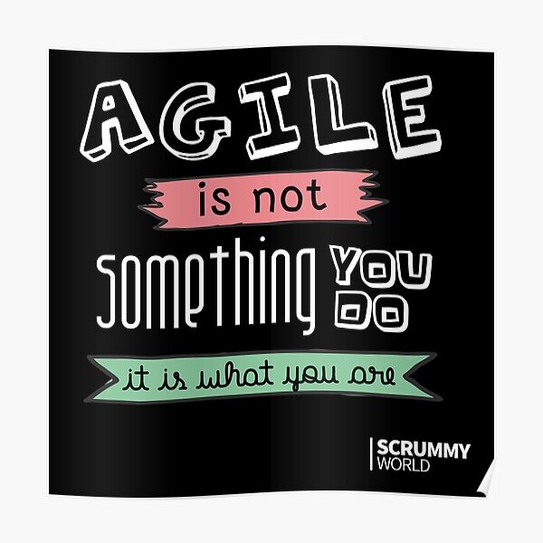 Agile is not something you do, it is what you are Poster