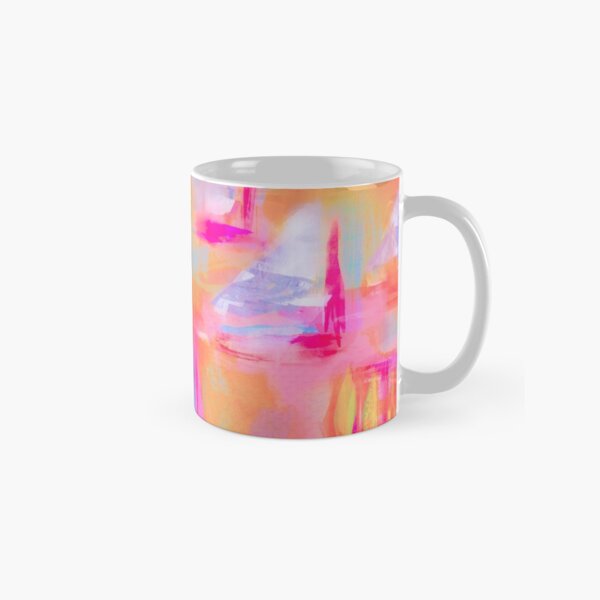 Colorful Abstract Art Sailboat in Pastels Classic Mug
