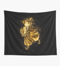 Animal cartoon golden Gold Wall Tapestry