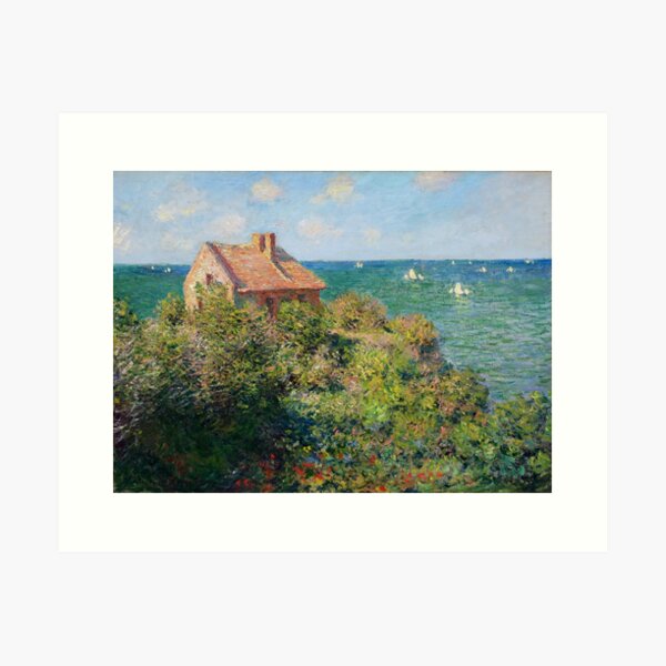 Fishermans Cottage on the Cliffs at Varengeville Claude Monet Art Print
