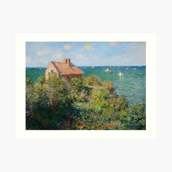 Fishermans Cottage on the Cliffs at Varengeville Claude Monet Art Print