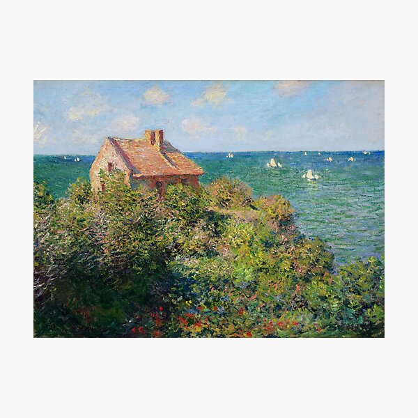 Fishermans Cottage on the Cliffs at Varengeville Claude Monet Photographic Print