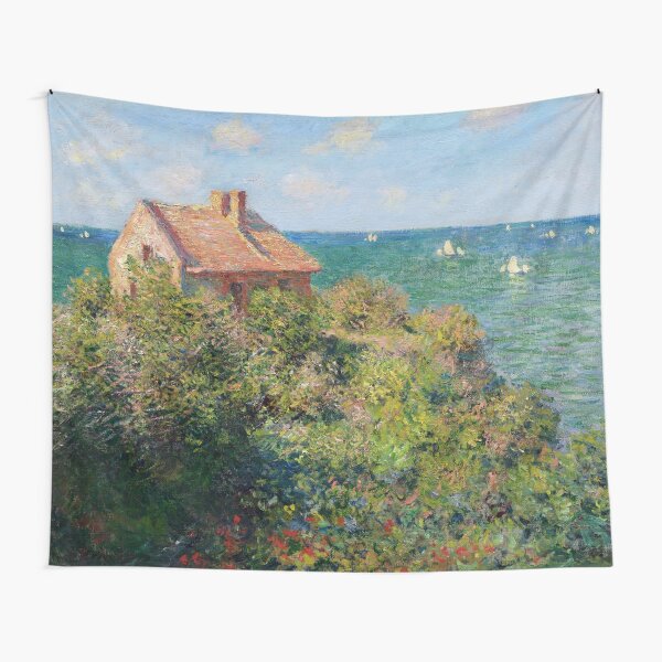 Fishermans Cottage on the Cliffs at Varengeville Claude Monet Tapestry