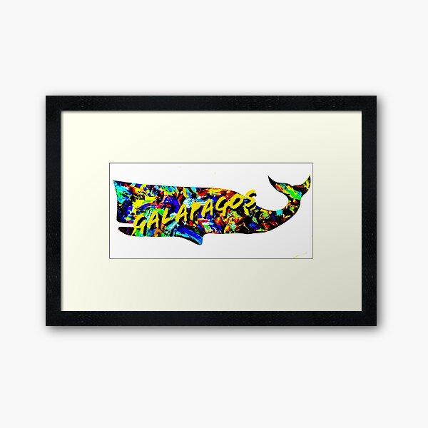Galapagos whale Framed Art Print