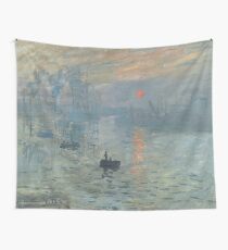 Impression Sunrise Painting by Claude Monet Wall Tapestry