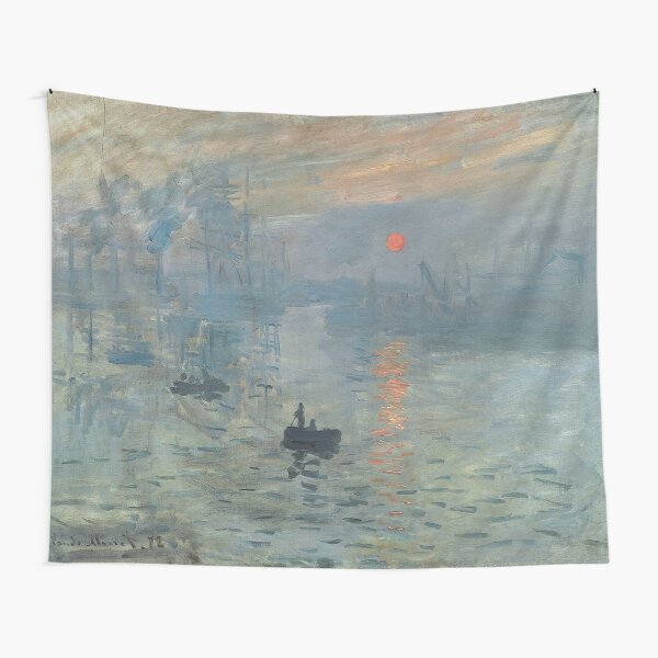 Impression Sunrise Painting by Claude Monet Tapestry