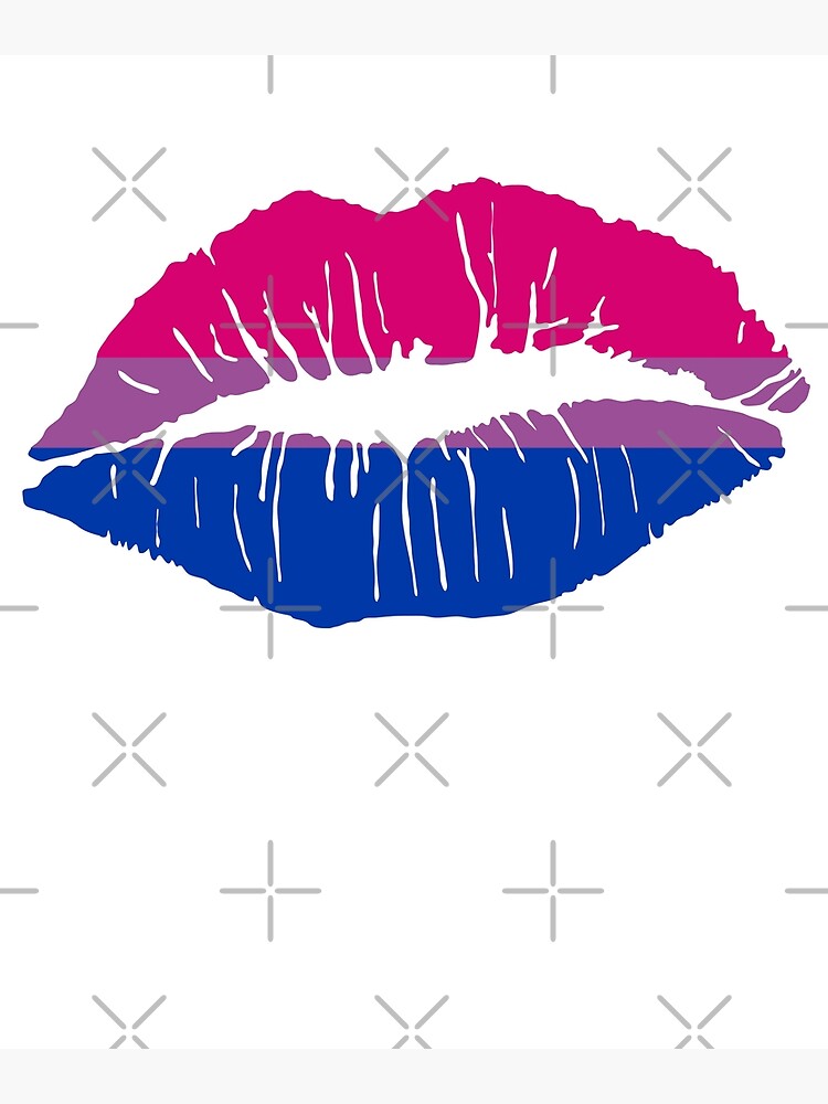 Bisexual Pride Flag Lipstick Kiss Lip Art Poster For Sale By Cnkna Redbubble