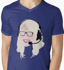 Camiseta de cuello en V Doris Burke