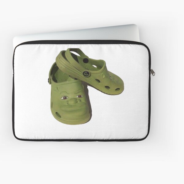 Shrek on the Croc Laptop Sleeve for Sale by apollosale