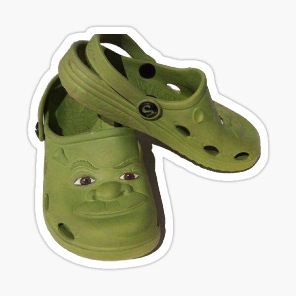 "Shrek on the Croc" Sticker for Sale by apollosale Redbubble