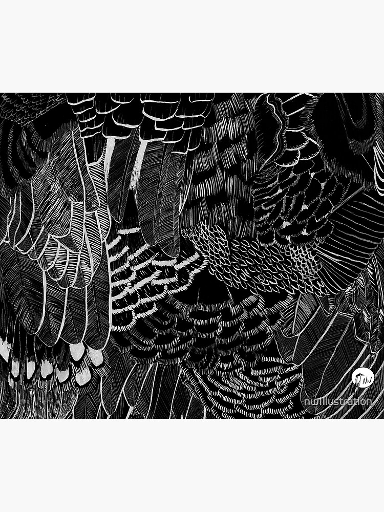 Thumbnail 3 of 3, Tapestry, Rio - Black designed and sold by nwIllustration.