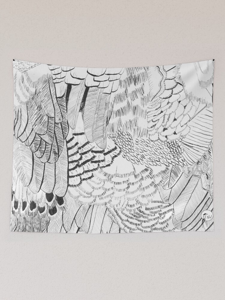 Thumbnail 2 of 3, Tapestry, Rio - White designed and sold by nwIllustration.