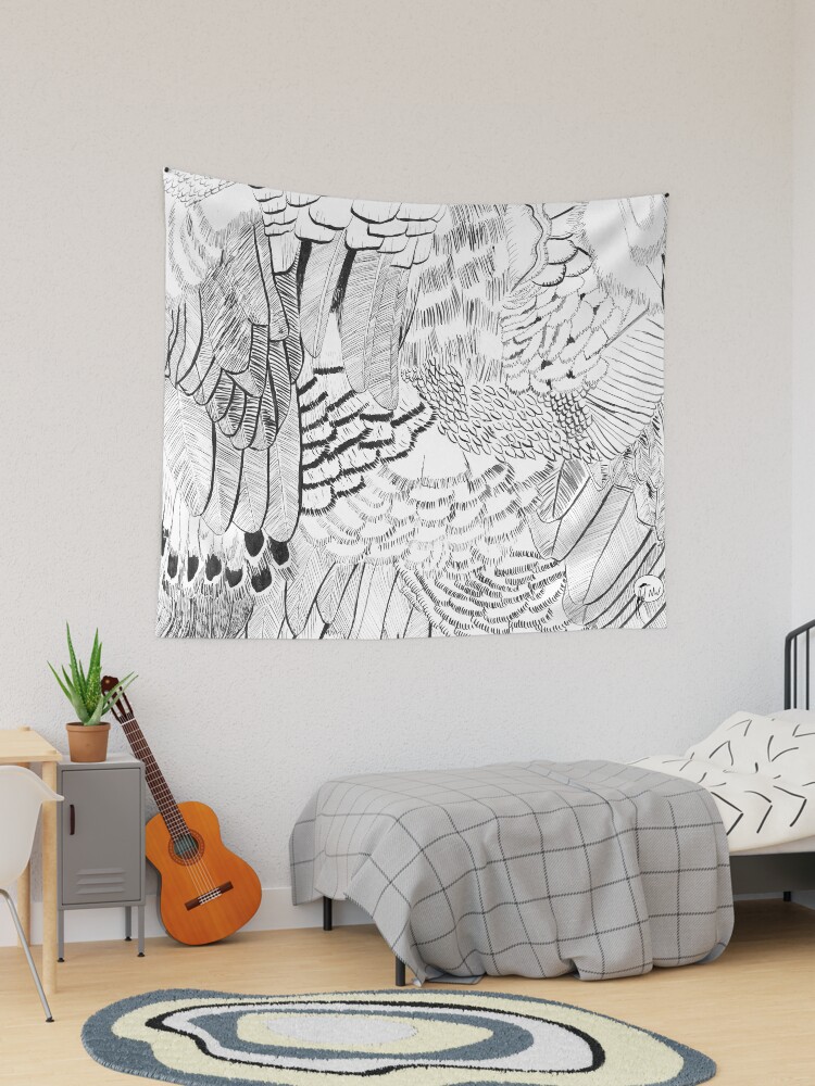 Thumbnail 1 of 3, Tapestry, Rio - White designed and sold by nwIllustration.