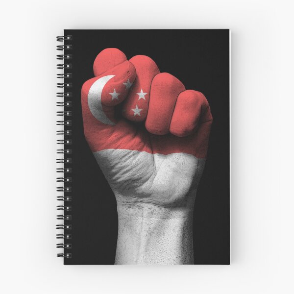 Item preview, Flag of Singapore on a Raised Clenched Fist  designed and sold by JeffBartels.