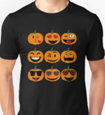 Emoji Pumpkin Halloween Unisex T-Shirt