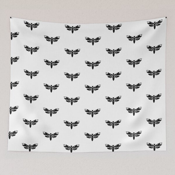 Item preview, Spooky Minimalist Death's Head Moth Outline Silhouette For Halloween designed and sold by RowdyRouton.
