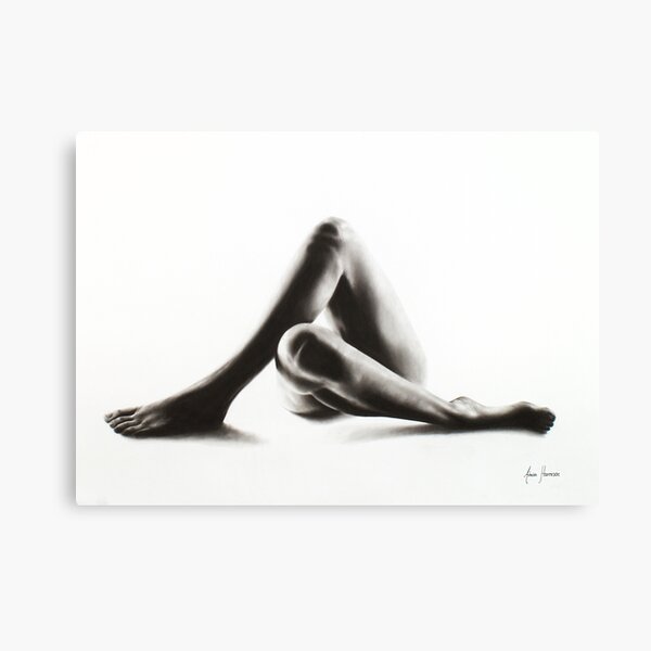 Nude Woman Charcoal Study 50 Canvas Print