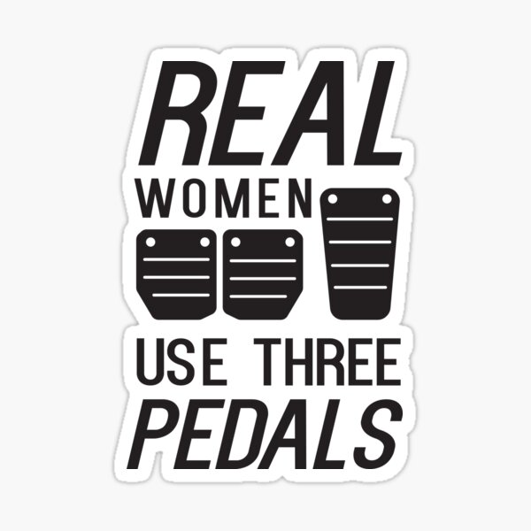 Use Three Pedals Stickers | Redbubble