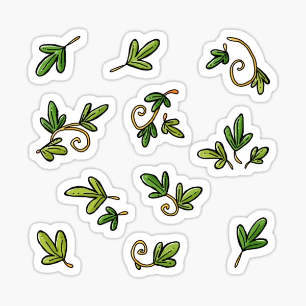 Item preview, Leaf vines sticker set {green} designed and sold by almaasi.