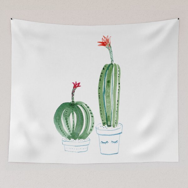 Item preview, Watercolor blooming cactus in flowerpot designed and sold by Gabi-Krawczyk.