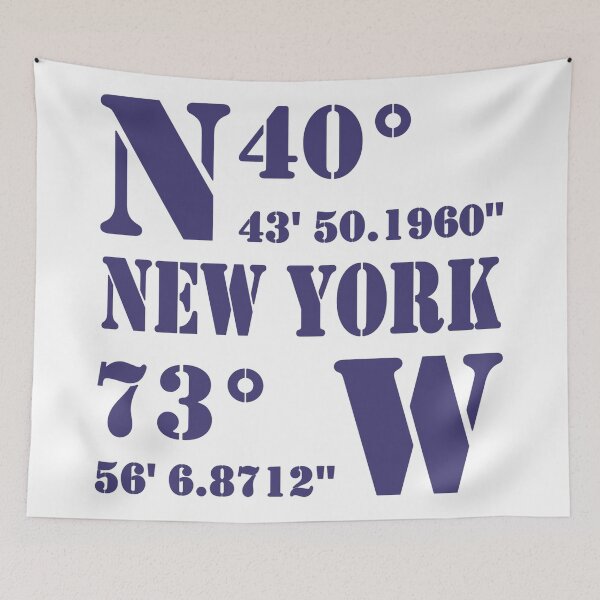 Item preview, New York Latitude and Longitude designed and sold by CoolYule.