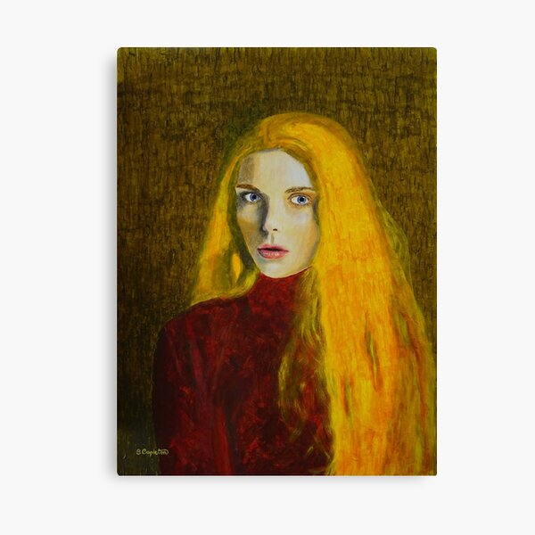 Woman with Golden Hair Canvas Print