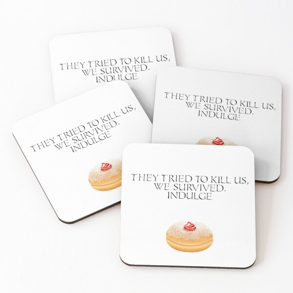 Item preview, Hanukkah Special - Story of hanukka maccabis in short - They Tried to kill us, We  survived. Indulge. Strawberry Jam Donut designed and sold by talgursmusthave.